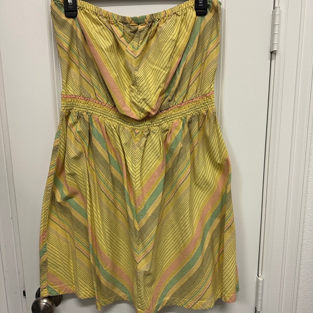 Mossimo Supply Co. Yellow Striped strapless Top